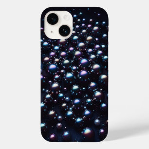 Coque Case-Mate iPhone Perle noire iridescente et nébuleuse sarcelle prof