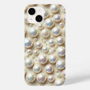 Coque Case-Mate iPhone Perles Blanches Pures Élégantes Dispersées Esthéti