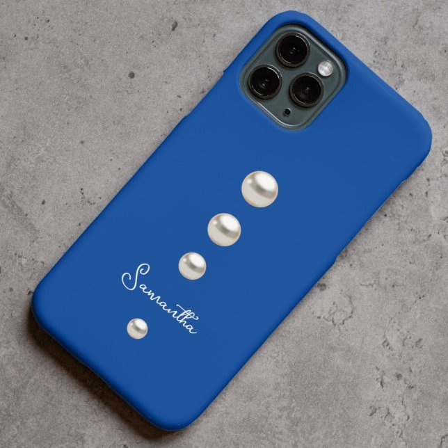Coques Case-Mate iPhone Perles bleues (Créateur téléchargé)