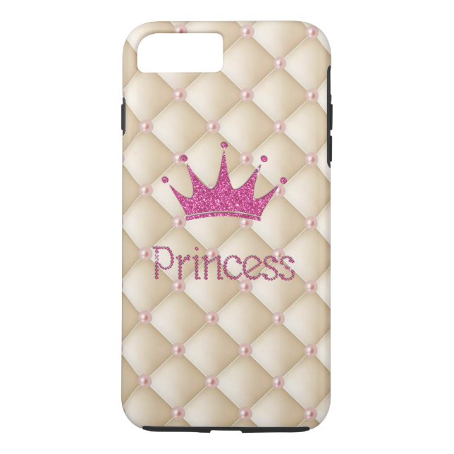 Coques Case-Mate iPhone Perles Charming Chic, Tiara, Princesse, Glitterie (Dos)