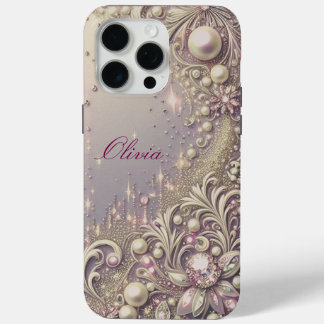 Coque Case-Mate iPhone Perles dorées élégantes modernes et mignonnes pour