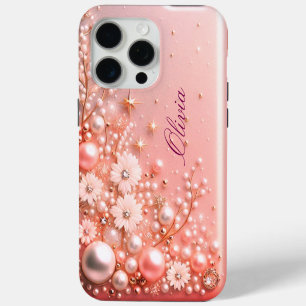 Coque Case-Mate iPhone Perles dorées élégantes modernes mignonnes pour la
