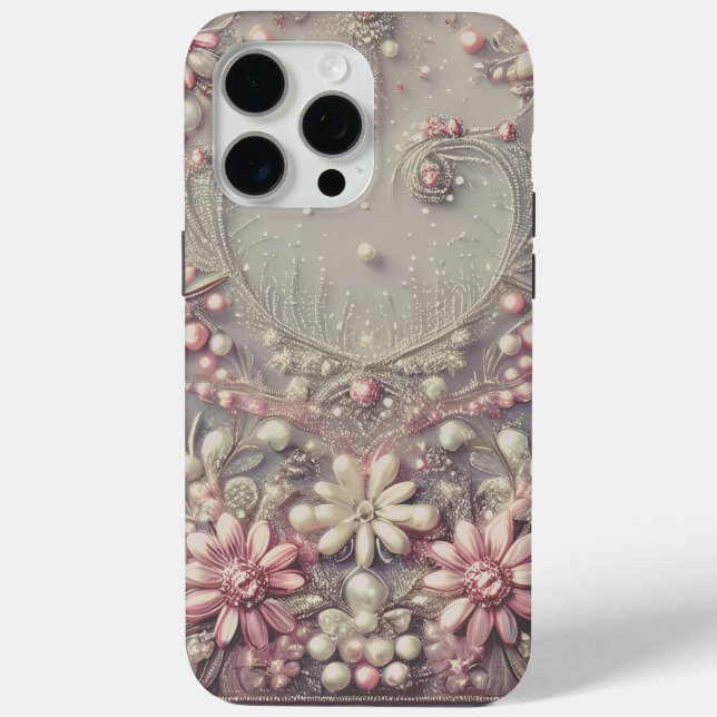 Coques Case-Mate iPhone Perles dorées élégantes modernes mignonnes pour la (Verso)