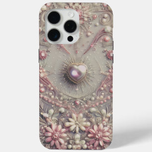 Coque Case-Mate iPhone Perles dorées élégantes modernes pour la Saint-Val