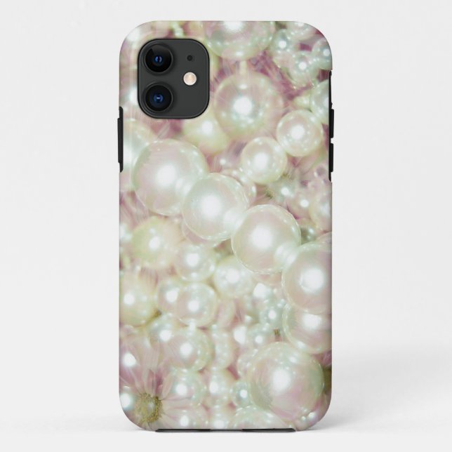 Coques Case-Mate iPhone Perles et marguerite rose (Dos)