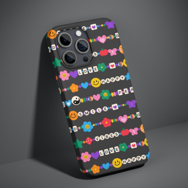 Coques Case-Mate iPhone Perles Rétro Sourire Amour Vibes Géniales (Créateur téléchargé)