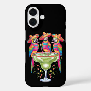 Coque Pour iPhone 16 Perroquet Cinco De Mayo Drôle Boire Fiesta Mexicai