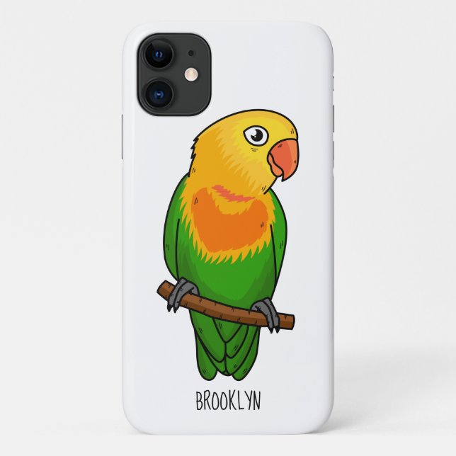 Coques Case-Mate iPhone Perroquet de caricature mignon lovebird (Dos)