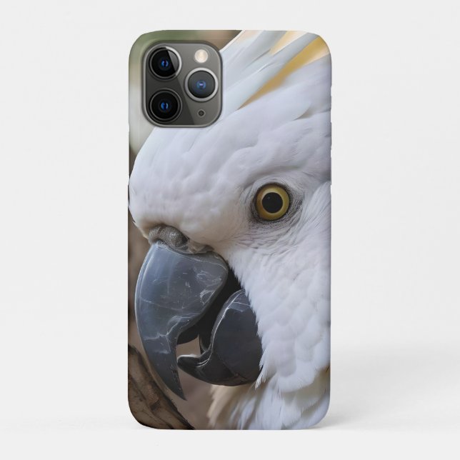 Coques Case-Mate iPhone Perroquet de Cockatoo australien blanc, (Dos)