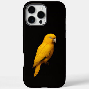 Coque iPhone 16 Pro Max Perroquet doré Black 4 Luxe iPhone 16 Pro Max