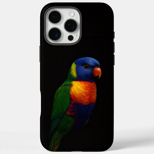Coques Case-Mate iPhone Perroquet Loriquet Black 4 Luxe iPhone 16 Pro Max (Verso)