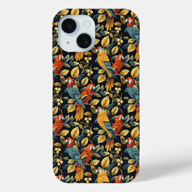 Coques Case-Mate iPhone Perroquet vintage (Verso)