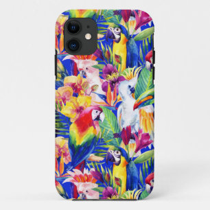 Coques Pour iPhone Perroquets d'aquarelle
