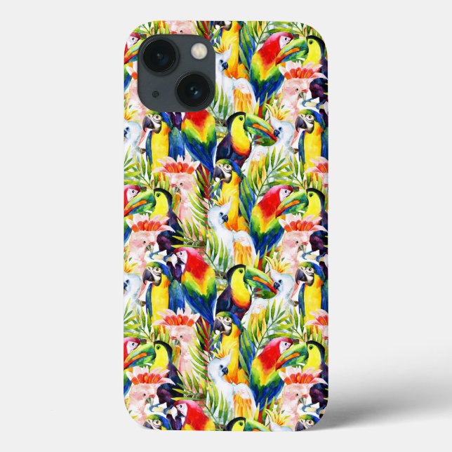 Coques Case-Mate iPhone Perroquets Et Feuilles De Palmiers (Verso)