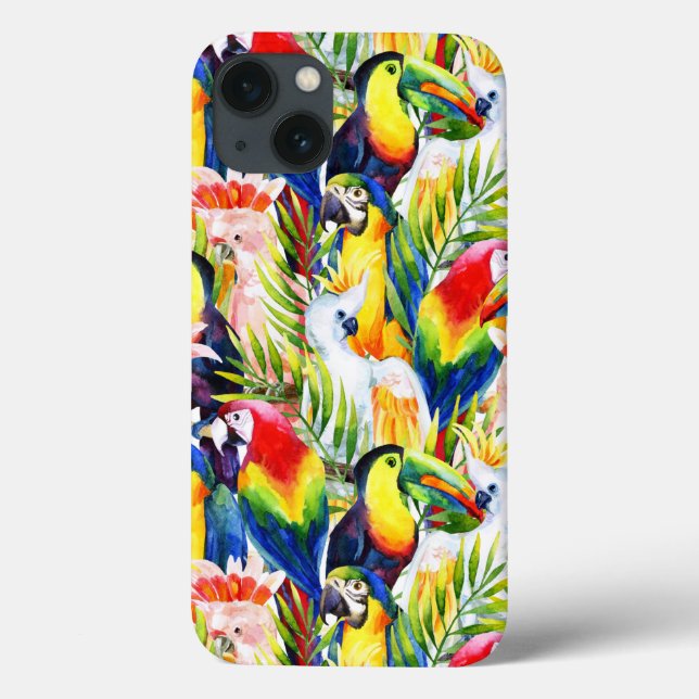Coques Case-Mate iPhone Perroquets Et Feuilles De Palmiers (Verso)