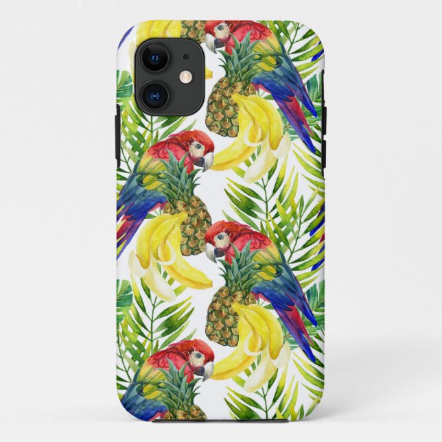 Coques Case-Mate iPhone Perroquets Et Fruits Tropicaux (Dos)