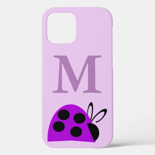 Coques Case-Mate iPhone Personalisé Ladybug mou violet (Verso)