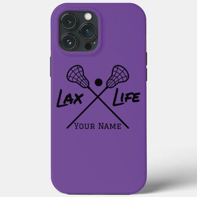 Coques Case-Mate iPhone Personalisé Purple LAX (Lacrosse) Life (Verso)