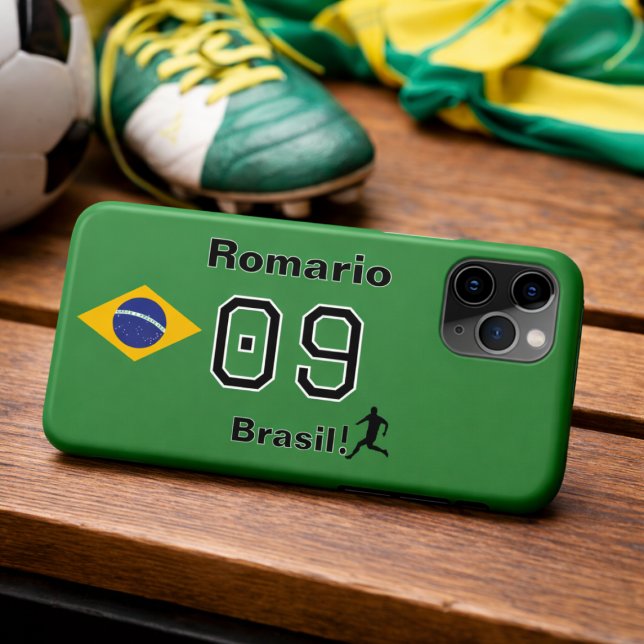 Coques Case-Mate iPhone Personalized Brasil Soccer Legend Jersey Number (Créateur téléchargé)