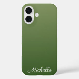 Coque Pour iPhone 16 Personalized green