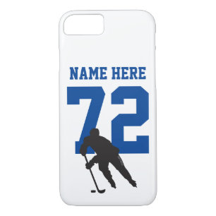 Case-Mate iPhone Case Personalized Hockey Player Name Number Blue