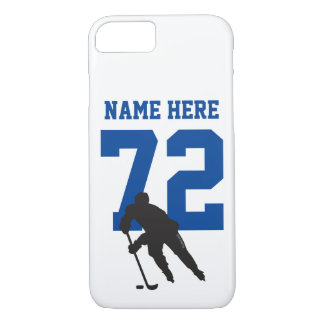 Case-Mate iPhone Case Personalized Hockey Player Name Number Blue