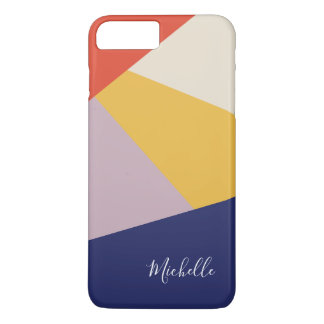 Coque iPhone 7 Plus Personalized Modern Geometric Triangles