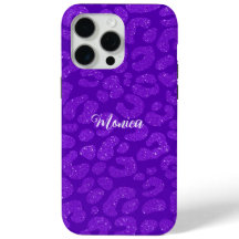 Personalized Name Modern Stylish Purple Glitter