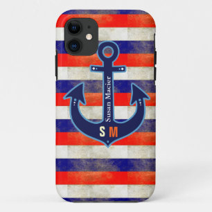 Coques Pour iPhone personalized nautical anchor