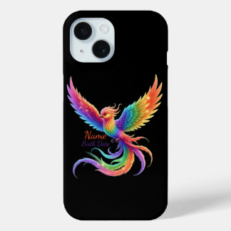 Coque Case-Mate iPhone Personalized Rainbow Phoenix Name Birthdate Gift