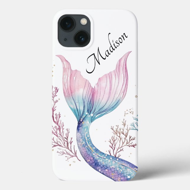 Coques Case-Mate iPhone Personalized Shimmering Mermaid Tail Phone Case (Verso)