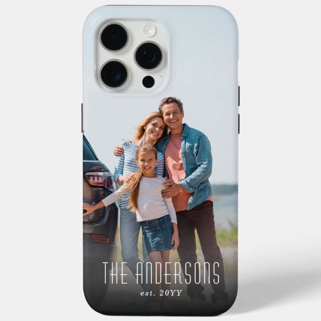 Coques Case-Mate iPhone Personalized Single Family Photo & Name (Verso)