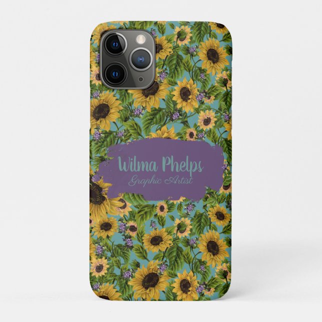 Coques Case-Mate iPhone Personalized "Sunflower Rapture"  (Dos)