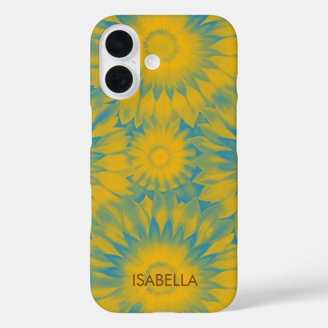 Coques Case-Mate iPhone Personalized Vibrant Sunflower Tie-Dye Art (Verso)