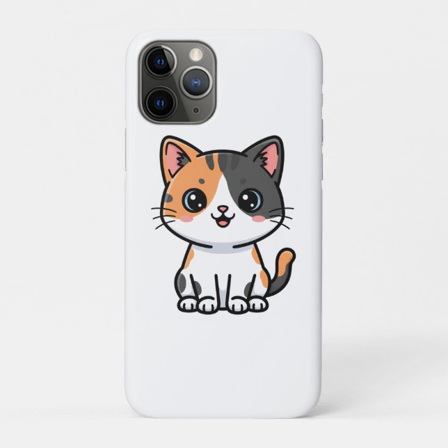 Coques Case-Mate iPhone Personnage de dessin animé de chaton calico mignon (Dos)