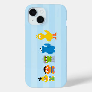 Coque Pour iPhone 15 Personnages de la rue Sésame en pixels
