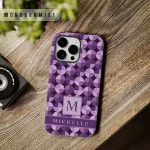 Coque Case-Mate iPhone Personnalisable Lumière claire Violet foncé géomét