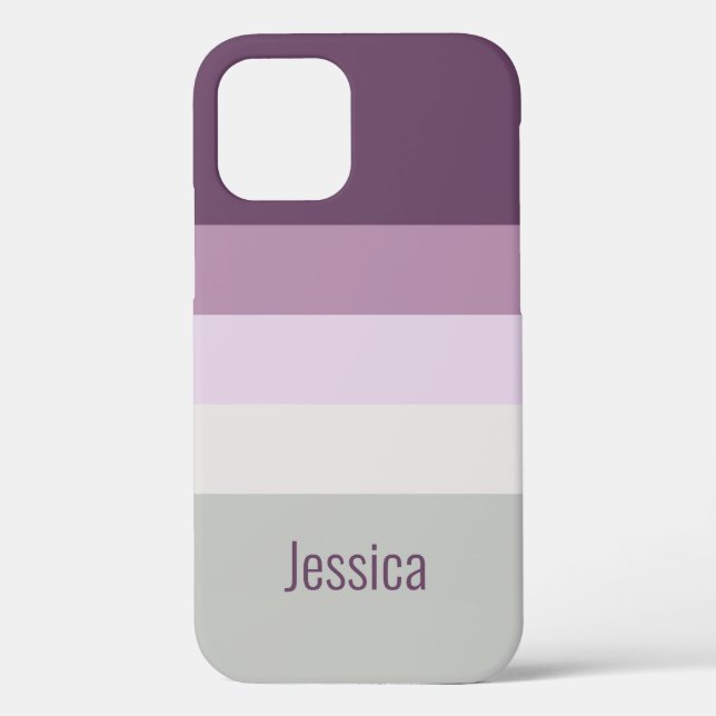 Coques Case-Mate iPhone Personnalisable - Magenta Purple Gris Rose (Verso)