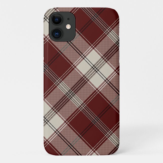 Coques Case-Mate iPhone Personnalisable Rouge & Tan Plaid (Dos)