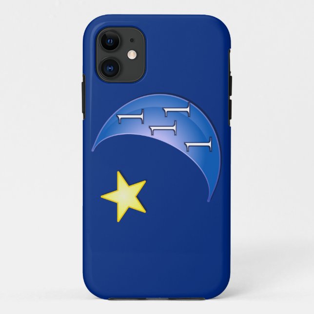 Coques Case-Mate iPhone Personnalisable une fois dans une lune bleue (Dos)
