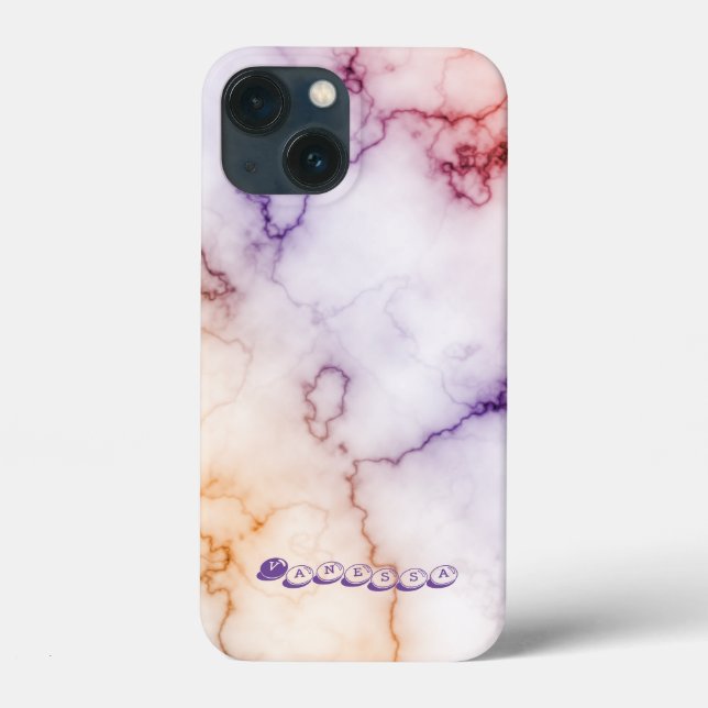 Coques Case-Mate iPhone Personnalisation du Motif en marbre couleur (Verso)