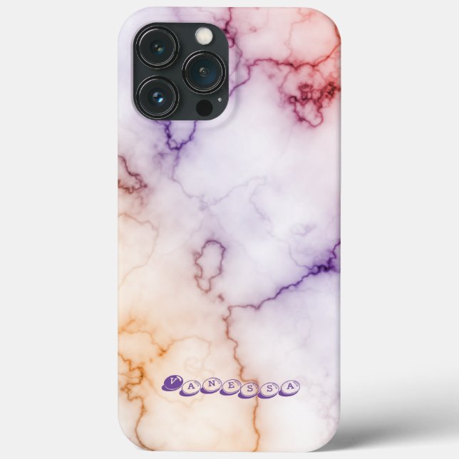 Coques Case-Mate iPhone Personnalisation du Motif en marbre couleur (Verso)