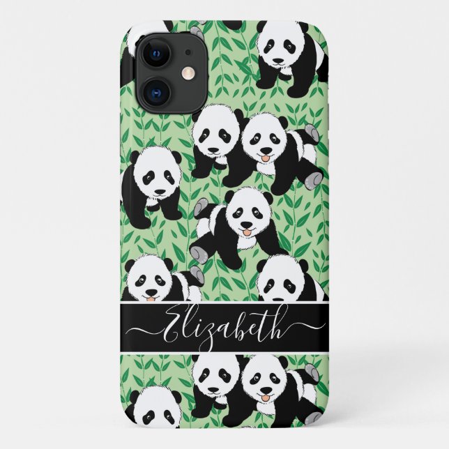 Coques Case-Mate iPhone Personnalisation graphique des ours de panda (Dos)