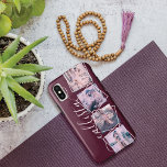 Case-Mate iPhone Case Personnalisé 4 Photo manuscrite Monogramme Nom Cou<br><div class="desc">Ce coque romantique, cool et moderne conviendra à tous ceux qui souhaitent porter avec eux leur être cher. Il comprend quatre photos personnalisables. En plus des photos sont des cadres torsadés aux contours blancs pour une touche unique et contemporaine. Il affiche également un nom monographique au-dessus d'un simple arrière -...</div>