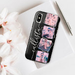 Case-Mate iPhone Case Personnalisé 4 Photo manuscrite Monogramme Nom Cou<br><div class="desc">Ce coque romantique, cool et moderne conviendra à tous ceux qui souhaitent porter avec eux leur être cher. Il comprend quatre photos personnalisables. En plus des photos sont des cadres torsadés aux contours blancs pour une touche unique et contemporaine. Il affiche également un endroit pour un nom monogramme au-dessus d'un...</div>