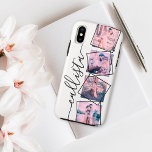 Case-Mate iPhone Case Personnalisé 4 Photo manuscrite Monogramme Nom Cou<br><div class="desc">Ce coque romantique, cool et moderne conviendra à tous ceux qui souhaitent porter avec eux leur être cher. Il comprend quatre photos personnalisables. En plus des photos sont des cadres torsadés aux traits noirs pour une touche unique et contemporaine. Il affiche également un endroit pour un nom monogramme au-dessus d'un...</div>