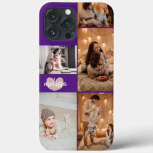 Case-Mate iPhone Case Personnalisé 5 Photos Coeur mignon Script Purple