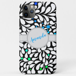 Case-Mate iPhone Case Personnalisé audacieux fleurs modernes bleu turquo