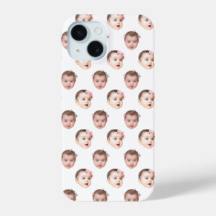 Coque Case-Mate iPhone Personnalisé Baby Face 2 Photos Blanc