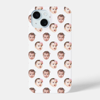 Coque Case-Mate iPhone Personnalisé Baby Face 2 Photos Blanc